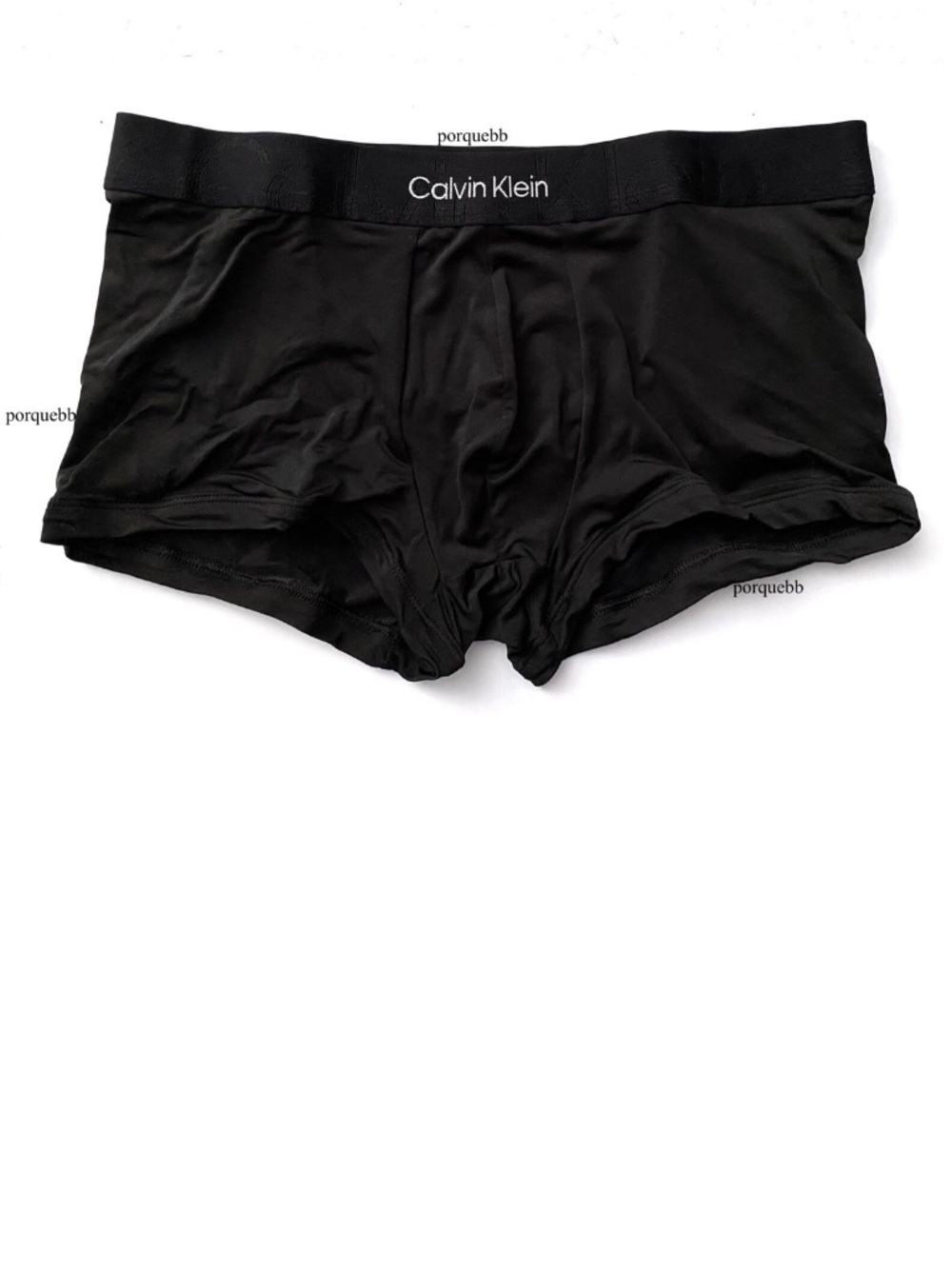 Calvin Klein Embossed Icon Microfiber Low Rise Trunk Black Underwear NB3312 S
